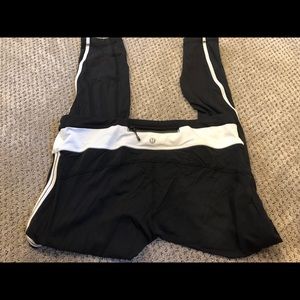 Lulu Lemon Black with White Detailed Leggings